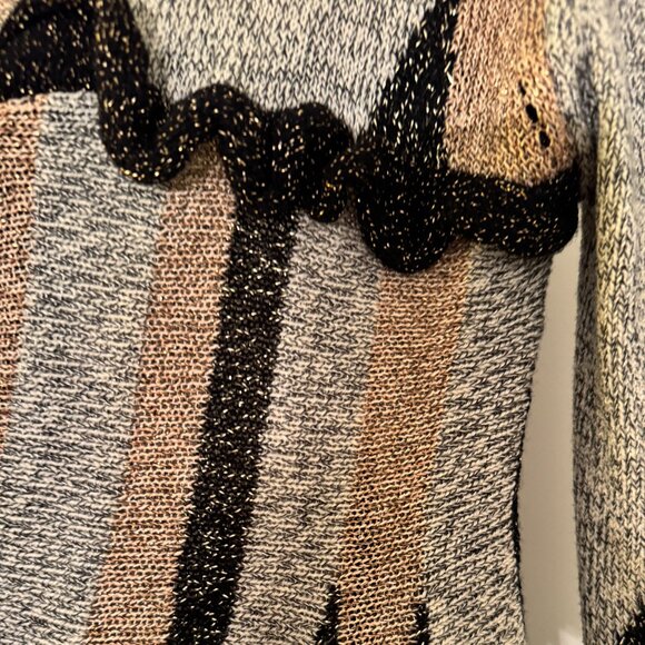 3.1 Philip Lim Metallic Ruffle Cardigan Sweater. Size S - Picture 3 of 7